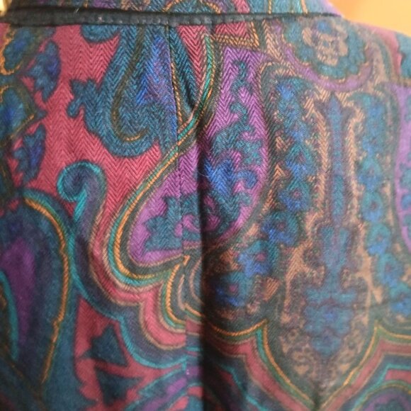Vintage Womens Small 6 Blazer 1980's Paisley Double-Breasted USA Padded Mom - Picture 4 of 6